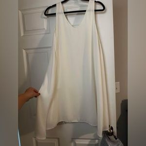 Pink blush white dress